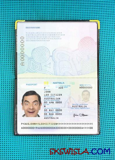 Australijski standardowy zdjęcie do paszportu pliki PSD, skan i fotografowany obraz